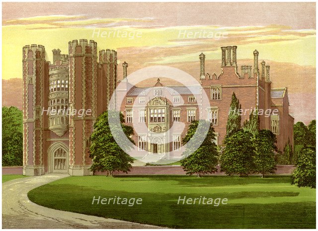 Kirtling Tower, Cambridgeshire, home of Baroness North, c1880. Artist: Unknown