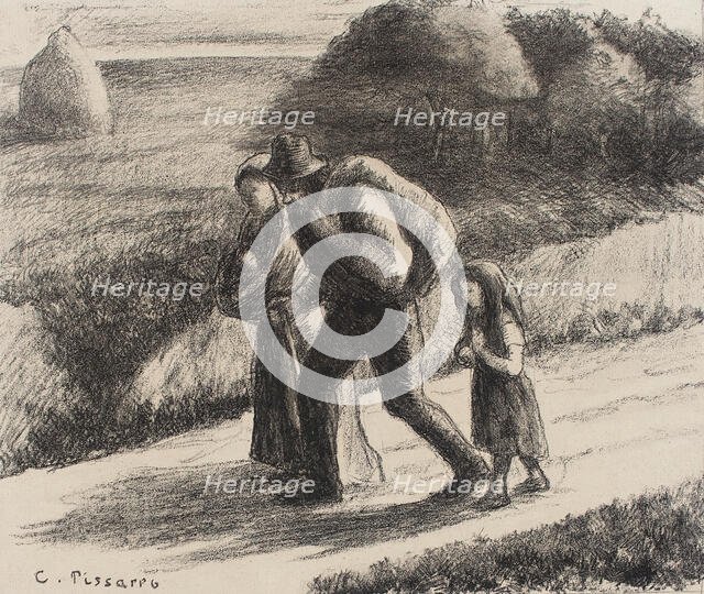 Les Trimardeurs, 1896. Creator: Camille Pissarro.