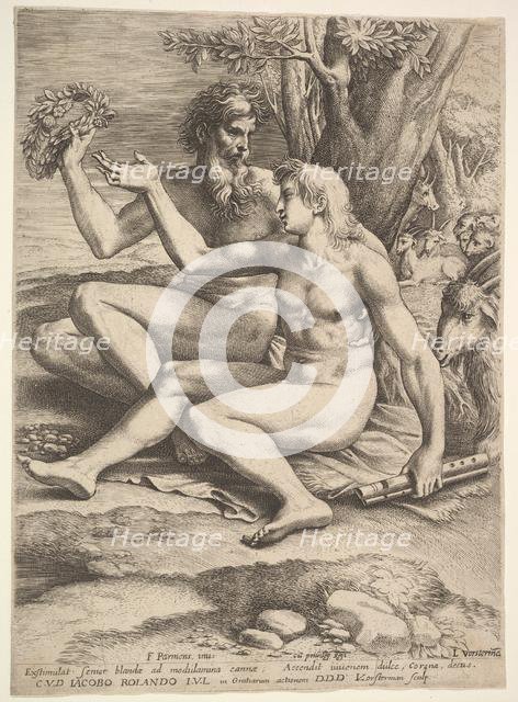 Two Nude Shepherds, 17th century. Creator: Lucas Vorsterman.