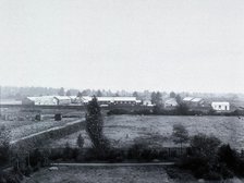 Gloucester smallpox epidemic, 1896: the isolation hospital seen from outside, 1896. Creator: HCF of Gloucester.