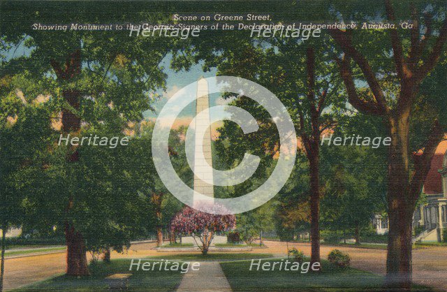 Greene Sreet, looking east from Center Street, Augusta, Georgia, America, c1910. Artist: Unknown