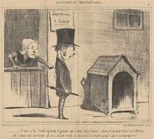 T'nez v'la l'seul logement d'garçon ..., 19th century. Creator: Honore Daumier.