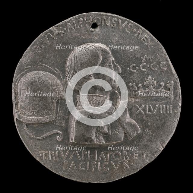 Alfonso V of Aragon, 1394-1458, King of Naples and Sicily 1443 [obverse], 1449. Creator: Pisanello.