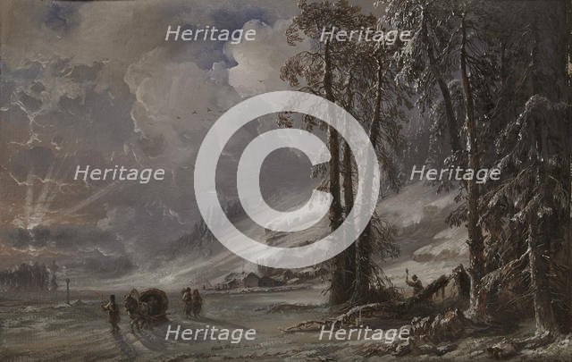 Forest at the foot of the Ural Mountains, 1872. Creator: Bossoli, Carlo (1815-1884).