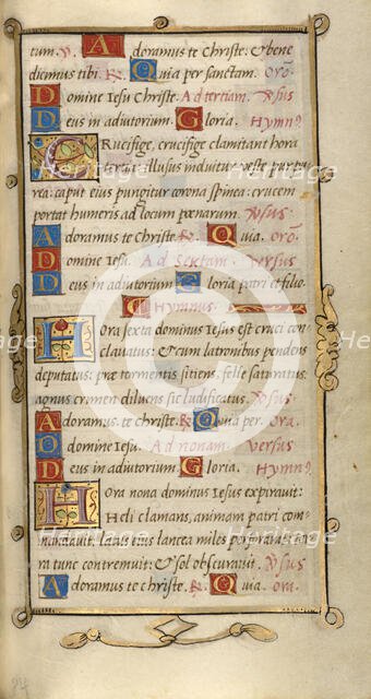 Decorated Text Page; Book of Hours, 1544. Creator: Unknown.