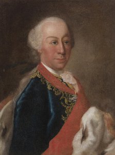 Portrait of a Man in a Tailcoat and an Ermine Cloak, 18th century. Creator: Unknown.