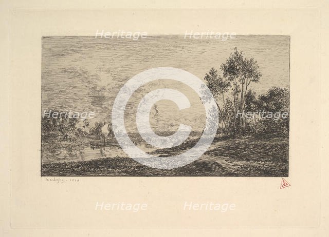 The Seine at Port-Maurin, 1870. Creator: Charles Francois Daubigny.