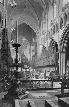 The choir, Chester Cathedral, Cheshire, 1924-1926. Artist: Unknown