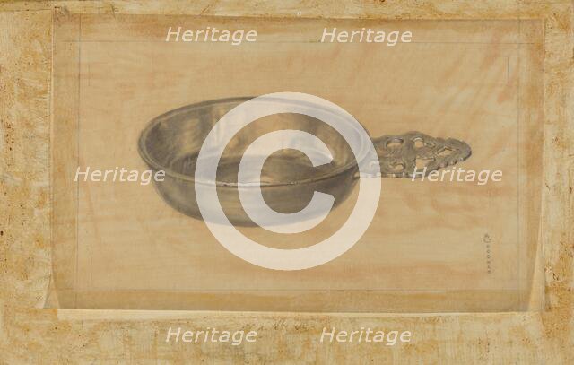 Pewter Porringer, c. 1937. Creator: Harry Goodman.