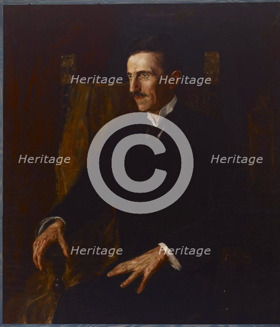 Portrait of Nikola Tesla (1856-1943).