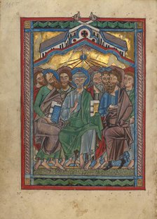 Pentecost; Psalter, about 1240-1250. Creator: Unknown.