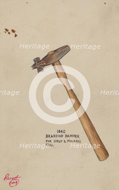 Branding Hammer, 1935/1942. Creator: Unknown.