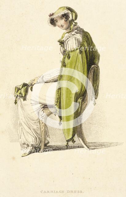 Fashion Plate (Carriage Dress), 1813. Creator: Rudolph Ackermann.