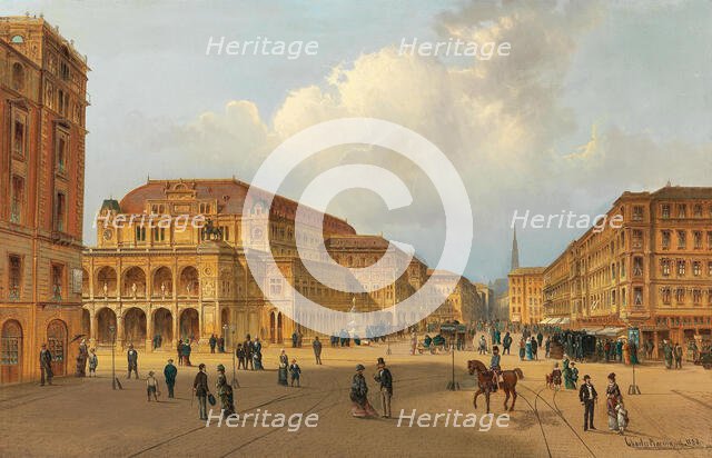 View of the Vienna State Opera, 1880. Creator: Kaufmann, Karl (1843-1905).