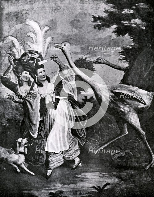 'The Featherd Fair in a Fright', 18th century. Artist: Unknown