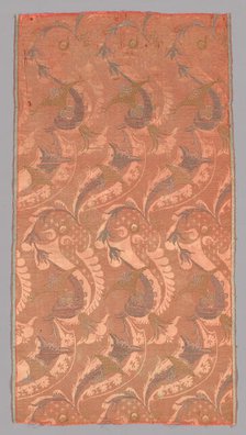 Panel (Dress Fabric), France, c. 1707/08. Creator: Unknown.