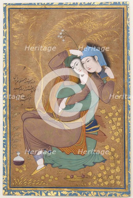 The Lovers, dated A.H. 1039/ A.D. 1630. Creator: Riza.