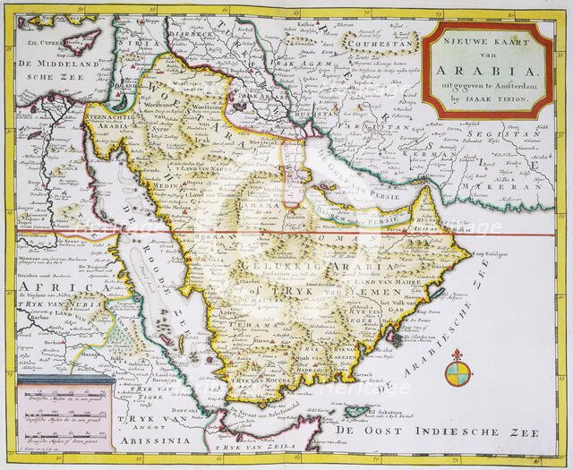 Map of Arabia, 1744. Creator: Isaak Tirion.