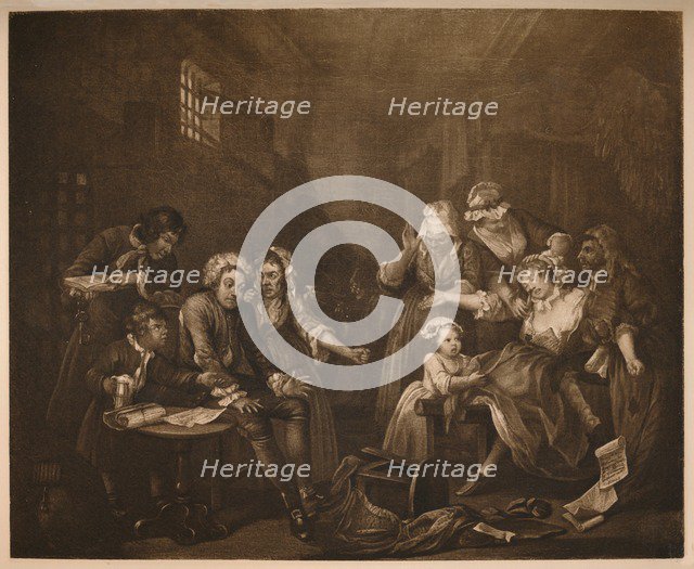 'A Rake's Progress - 7: Fleet Prison', 1733.  Artist: William Hogarth.