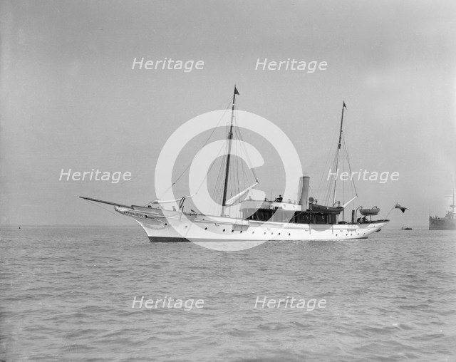The steam yacht 'Westoe', 1911. Creator: Kirk & Sons of Cowes.