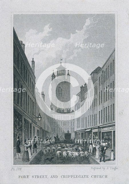 Fore Street, London, 1830. Artist: James Tingle