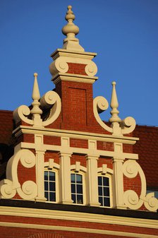 Façade detail of old burgher and merchant houses, Dlugi Targ (Long Market), Gdansk, Poland, 2015. Creator: Unknown.