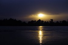 Sunset on the River Nile, Egypt. Artist: Unknown