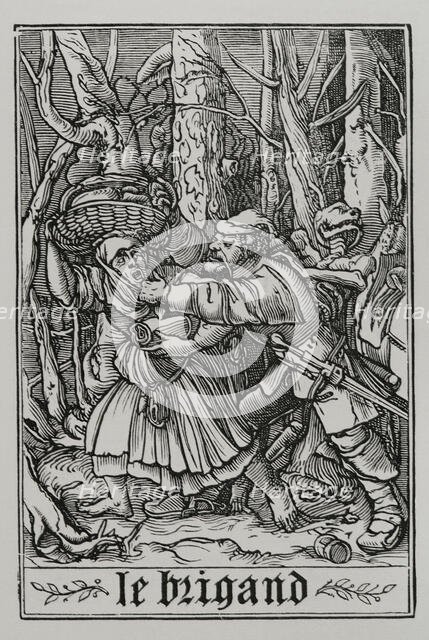 The Bandit from "The Dance of Death", 1547, (1877). Creator: Unknown.