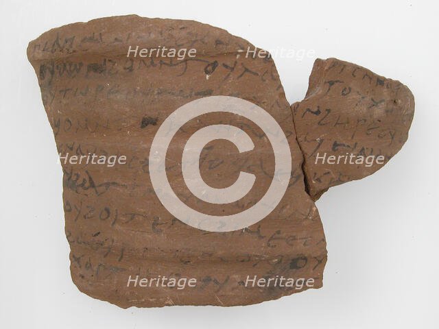 Ostrakon, Coptic, 7th century. Creator: Unknown.