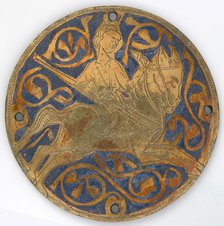 Medallion with Youth on Galloping Horse, French, ca. 1240-60. Creator: Unknown.