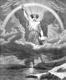 The Angel with the Book, Bible Revelation 10:1-6, 1860. Artist: Unknown