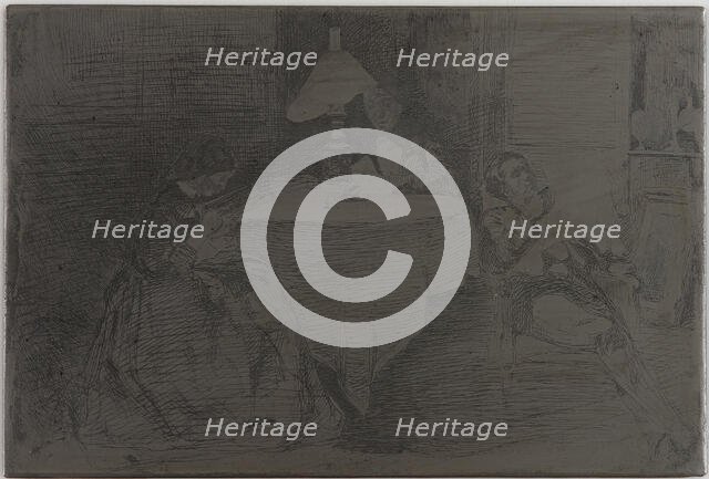 The Music Room, 1858. Creator: James Abbott McNeill Whistler.