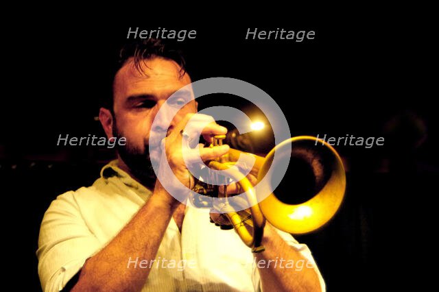 Jack Kendon, Nigel Thomas Quintet, Verdict Jazz Club, Brighton, East Sussex, June 2023. Creator: Brian O'Connor.