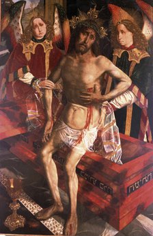  'Christ of Piety', oil Painting by Bartolomé Bermejo.