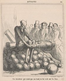 Un inventeur qui craint que son fonds ne luis reste ..., 19th century. Creator: Honore Daumier.