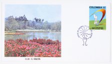First day cover for World Cup Golf championship, Colombia, 1980. Artist: Unknown