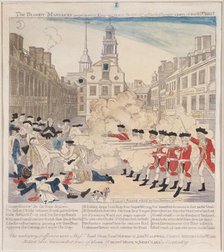 The Boston Massacre, 1770., 1770. Creator: Paul Revere.
