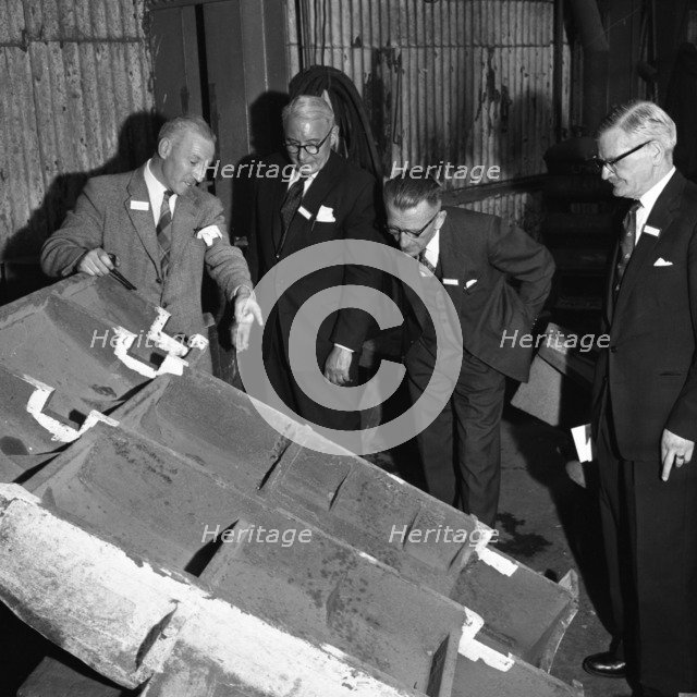 Inspect a casting made at the Edgar Allen Steel Foundry, Meadowhall, Sheffield, 1962. Artist: Michael Walters