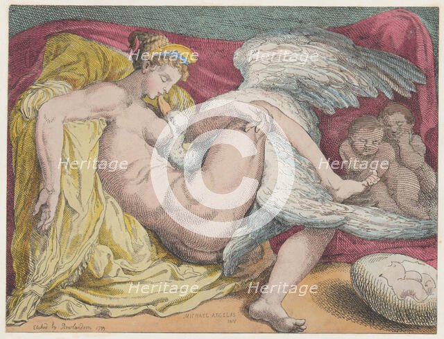 Leda and the Swan, 1799., 1799. Creator: Thomas Rowlandson.