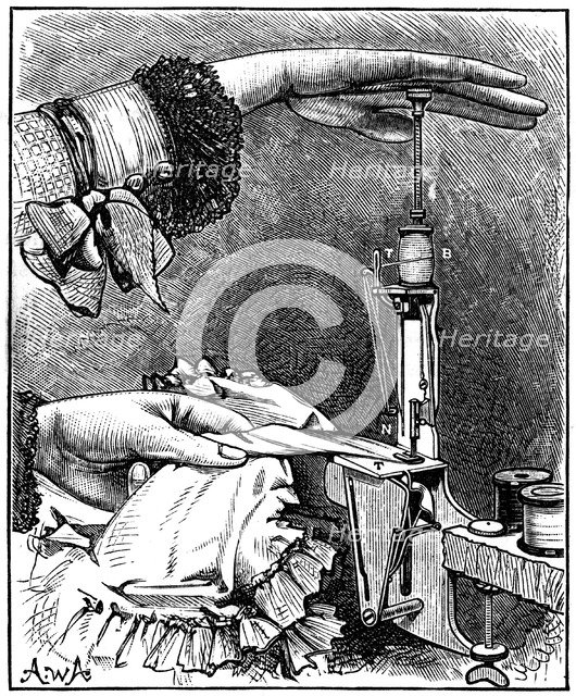 Small lockstick sewing machine, 1886. Artist: Anon