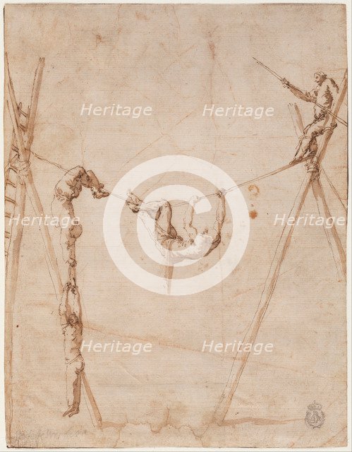 Acrobats on a Rope. Artist: Ribera, José, de (1591-1652)