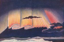 'A Great Scientist's Presentation of the Gorgeous Curtain Woven By An Aurora', c1935. Artist: Unknown.