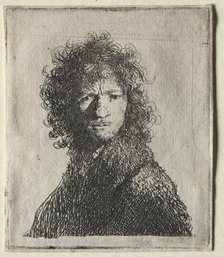 Self-Portrait Frowning: Bust, 1630. Creator: Rembrandt van Rijn (Dutch, 1606-1669).