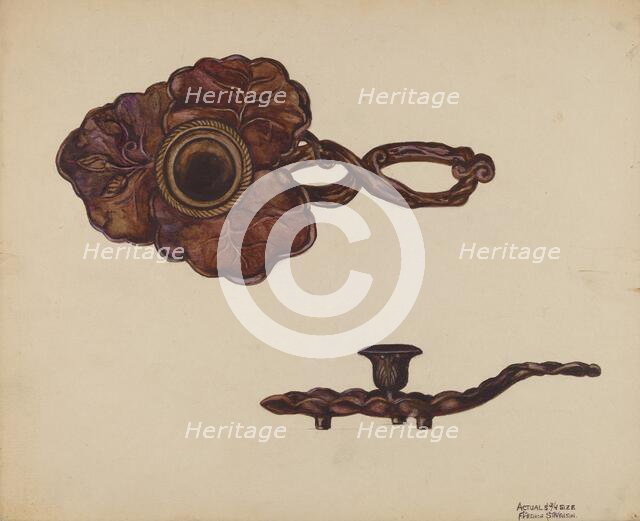 Candlestick, c. 1936. Creator: Florence Stevenson.