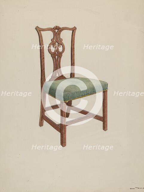 Side Chair, 1935/1942. Creator: Dana Bartlett.