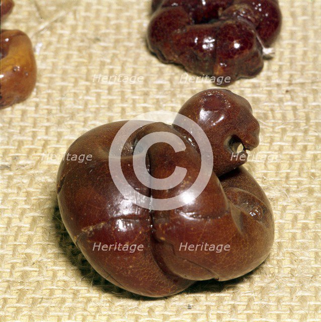 Animal in Amber, Norway, Viking Period, 9th century.  Artist: Unknown.