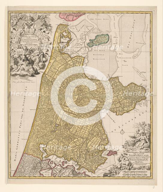 Map of North Holland, c.1700-c.1710.  Creator: Nicolaes Visscher.