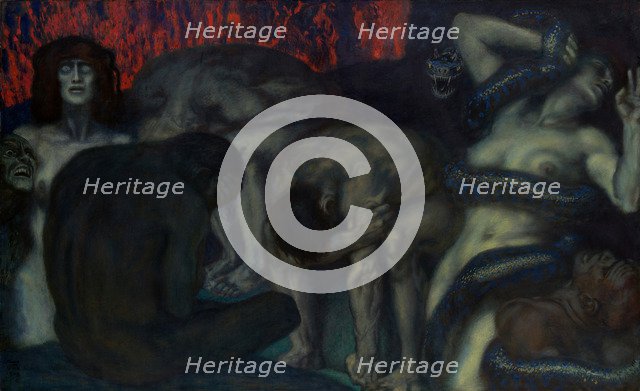 Inferno, 1908. Creator: Stuck, Franz, Ritter von (1863-1928).