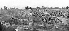 'Sur le front Russe; Un coin du champ de bataille de Rawka-Russka, en Galicie le 30 aout 1914'. Creator: Unknown.