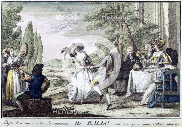 'Il Ballo' ('The Dance'), 1790.  Artist: Giuseppe Piattoli